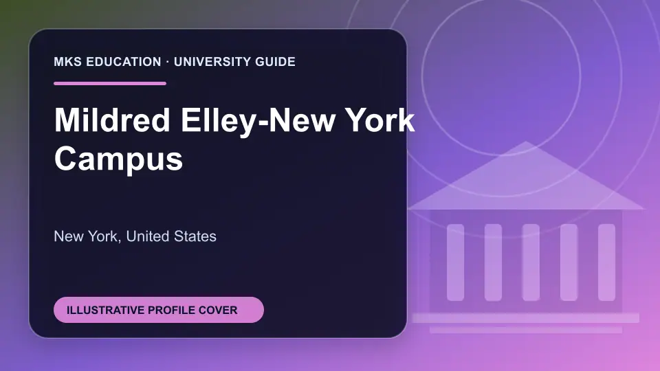 Illustrative MKS Education profile cover for Mildred Elley-New York Campus in the USA