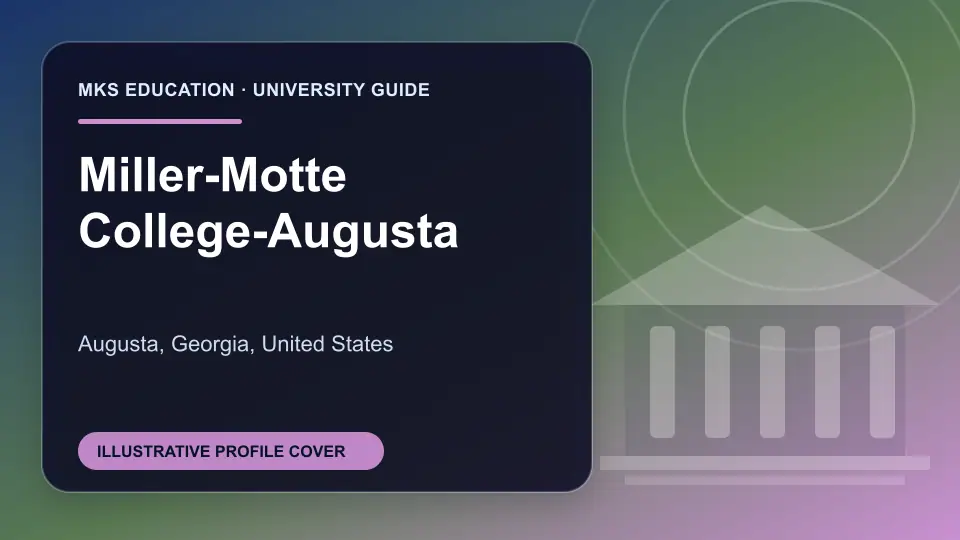 Illustrative MKS Education profile cover for Miller-Motte College-Augusta in the USA