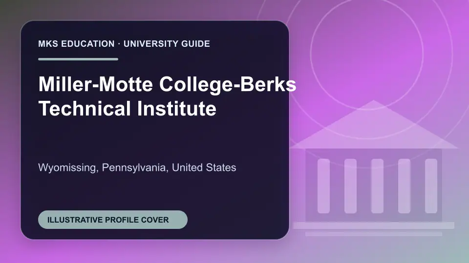 Illustrative MKS Education profile cover for Miller-Motte College-Berks Technical Institute in the USA
