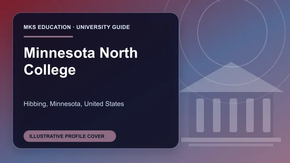 Illustrative MKS Education profile cover for Minnesota North College in the USA