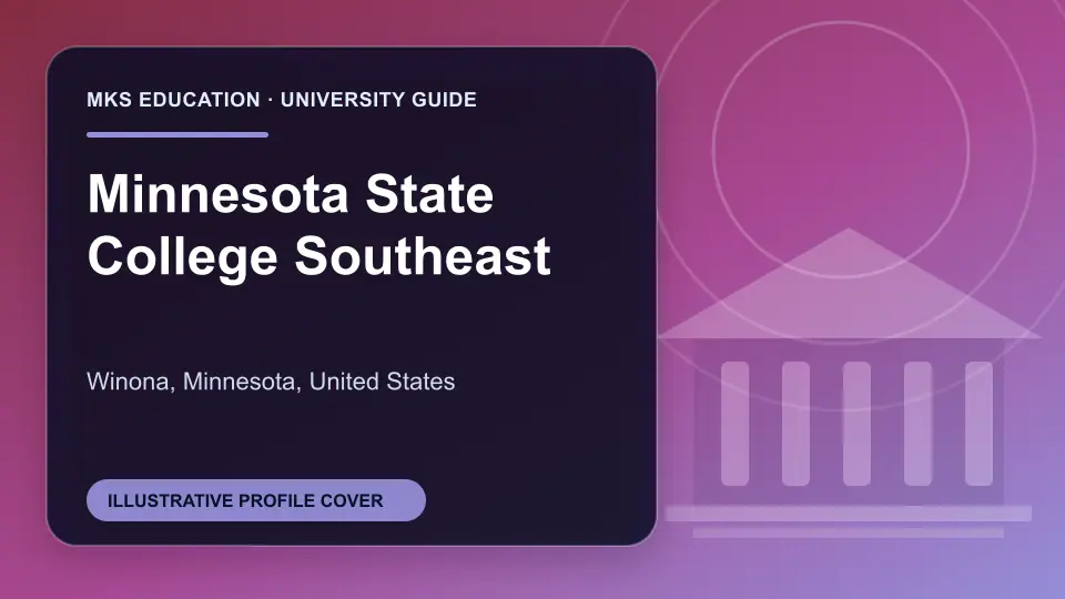 Illustrative MKS Education profile cover for Minnesota State College Southeast in the USA