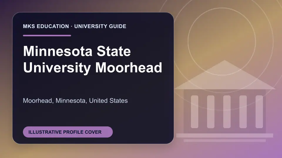 Illustrative MKS Education profile cover for Minnesota State University Moorhead in the USA