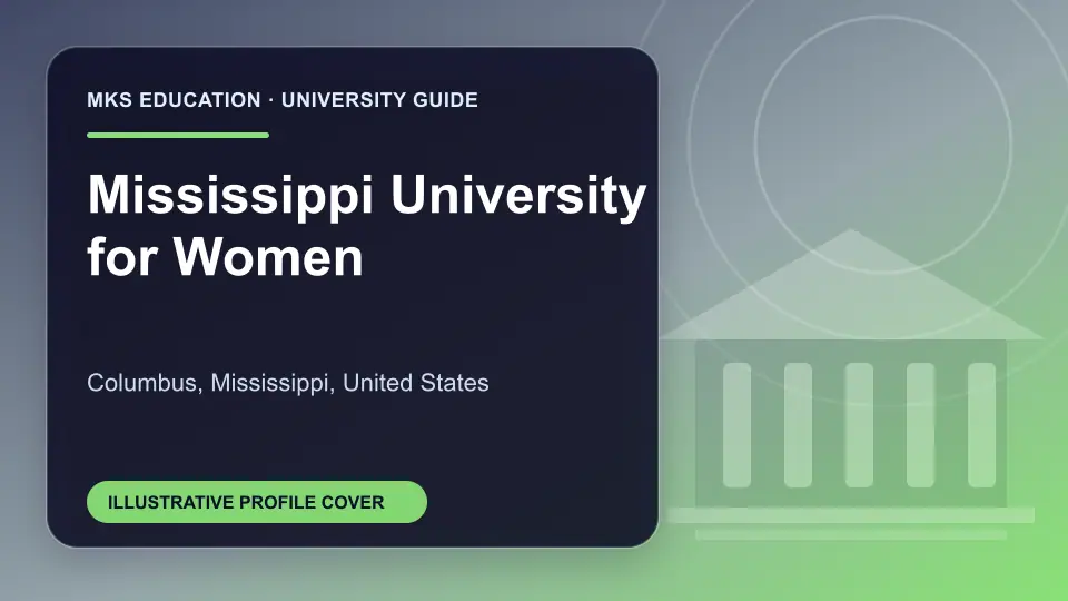 Illustrative MKS Education profile cover for Mississippi University for Women in the USA