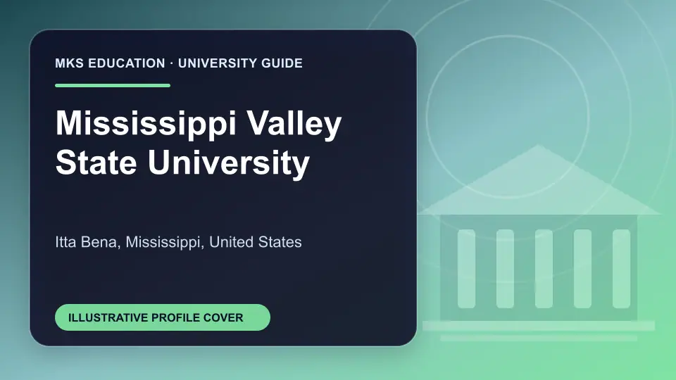Illustrative MKS Education profile cover for Mississippi Valley State University in the USA