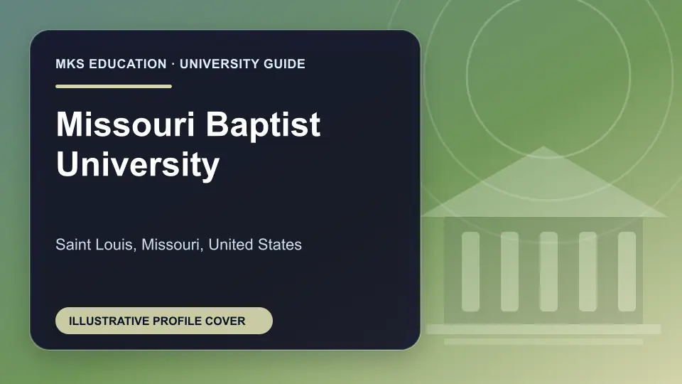 Illustrative MKS Education profile cover for Missouri Baptist University in the USA