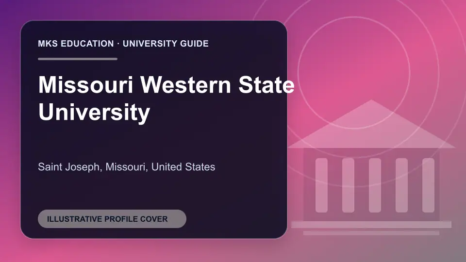 Illustrative MKS Education profile cover for Missouri Western State University in the USA