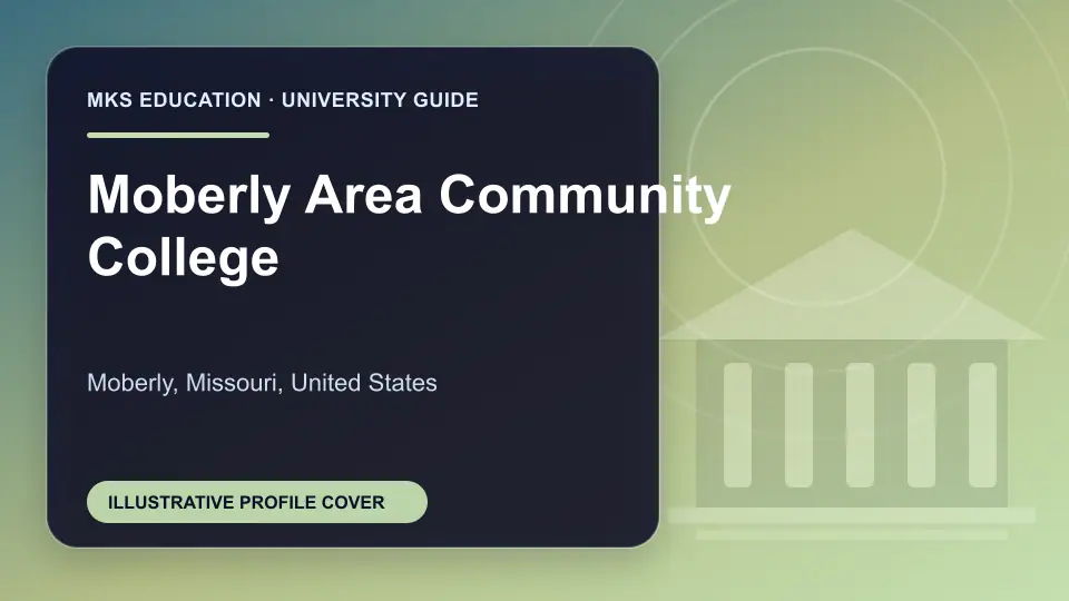Illustrative MKS Education profile cover for Moberly Area Community College in the USA