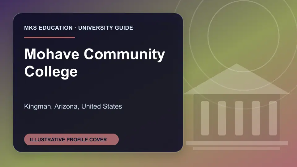Illustrative MKS Education profile cover for Mohave Community College in the USA