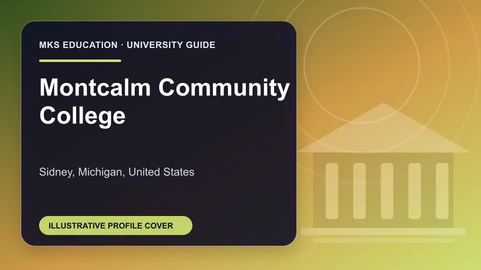 Illustrative MKS Education profile cover for Montcalm Community College in the USA
