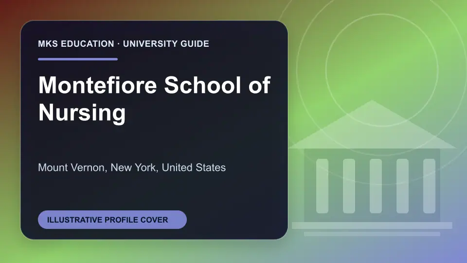 Illustrative MKS Education profile cover for Montefiore School of Nursing in the USA