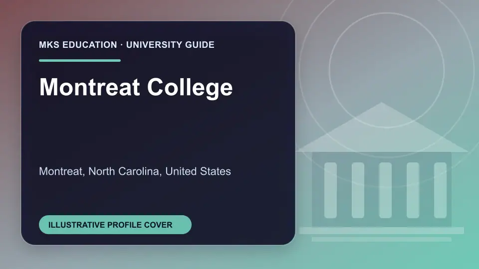Illustrative MKS Education profile cover for Montreat College in the USA