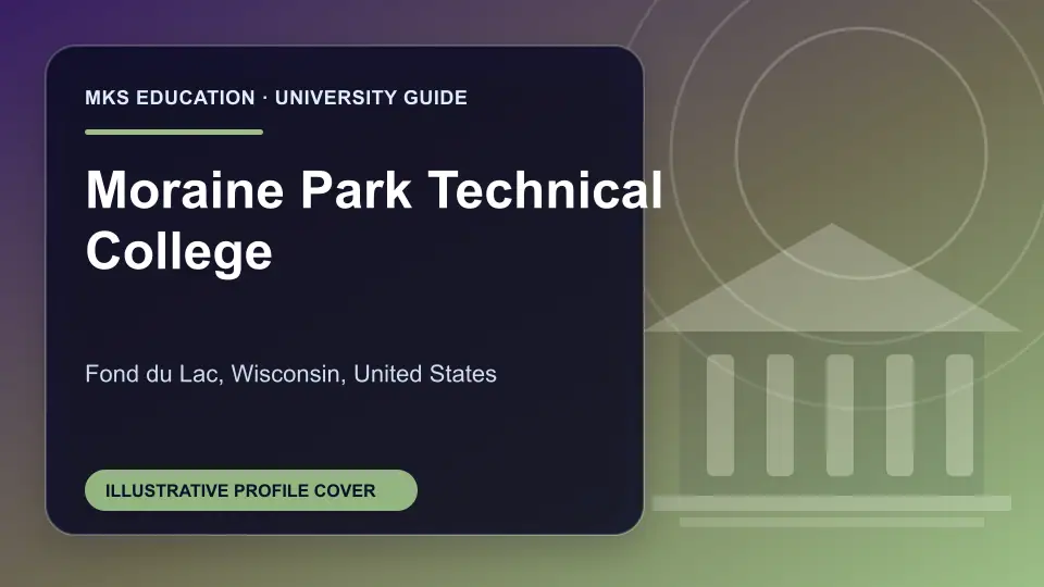 Illustrative MKS Education profile cover for Moraine Park Technical College in the USA