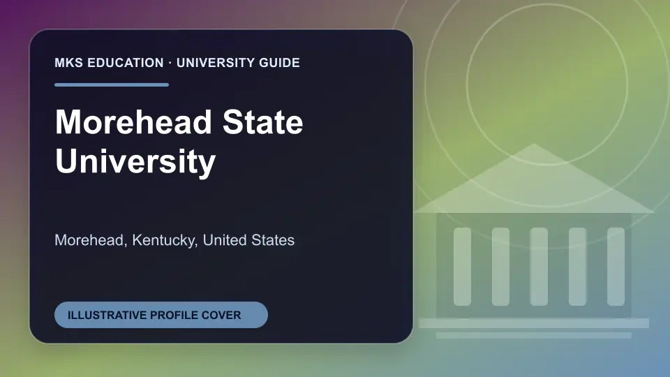 Illustrative MKS Education profile cover for Morehead State University in the USA