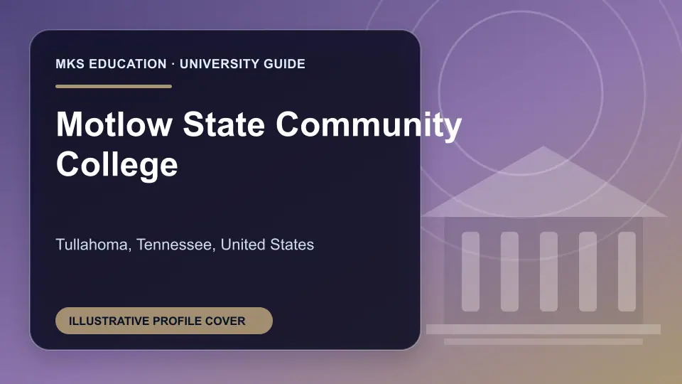 Illustrative MKS Education profile cover for Motlow State Community College in the USA