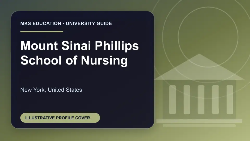 Illustrative MKS Education profile cover for Mount Sinai Phillips School of Nursing in the USA