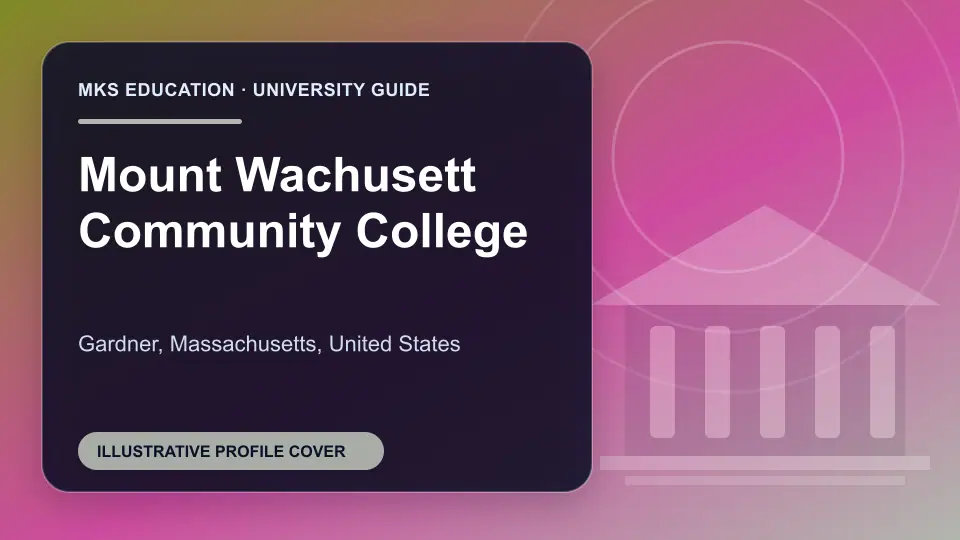 Illustrative MKS Education profile cover for Mount Wachusett Community College in the USA