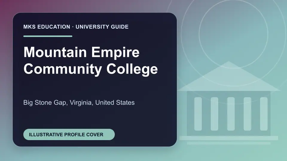 Illustrative MKS Education profile cover for Mountain Empire Community College in the USA