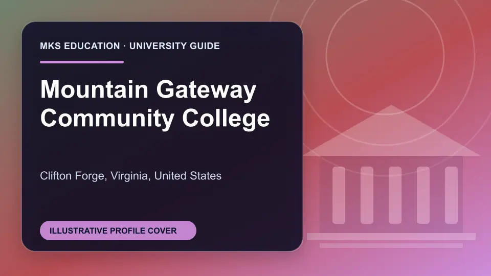 Illustrative MKS Education profile cover for Mountain Gateway Community College in the USA