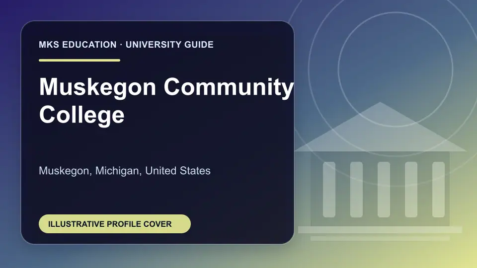 Illustrative MKS Education profile cover for Muskegon Community College in the USA