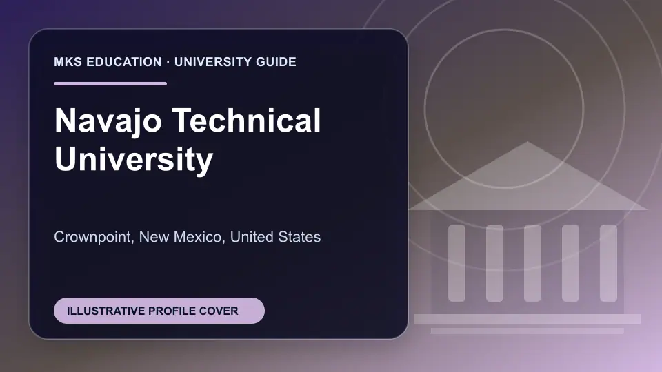 Illustrative MKS Education profile cover for Navajo Technical University in the USA