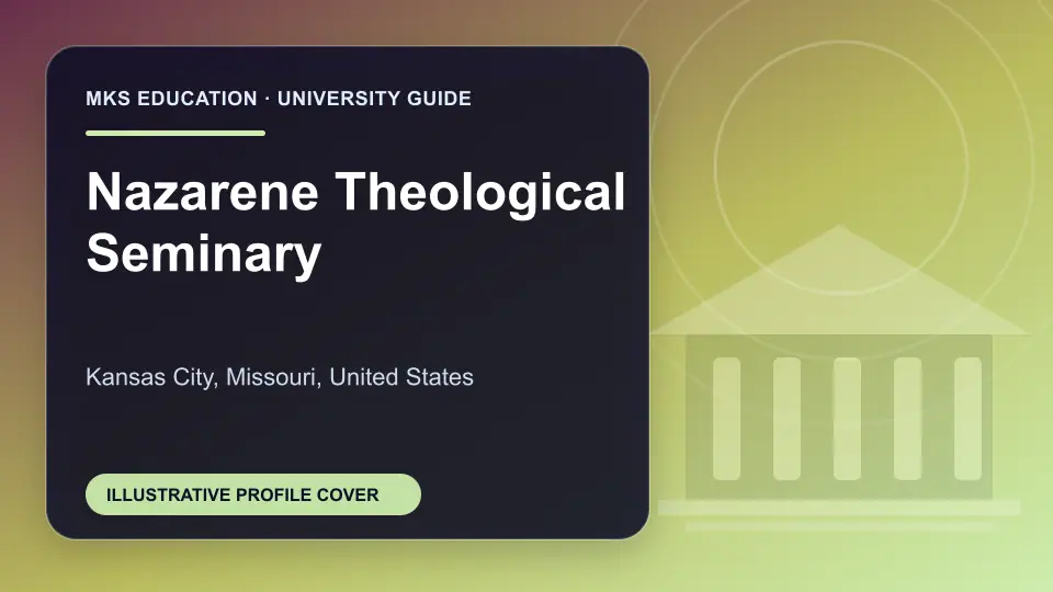 Illustrative MKS Education profile cover for Nazarene Theological Seminary in the USA