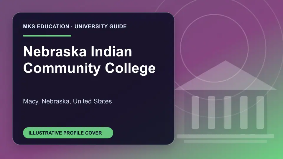 Illustrative MKS Education profile cover for Nebraska Indian Community College in the USA