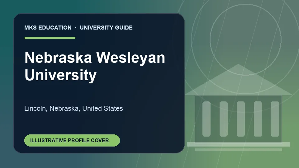 Illustrative MKS Education profile cover for Nebraska Wesleyan University in United States