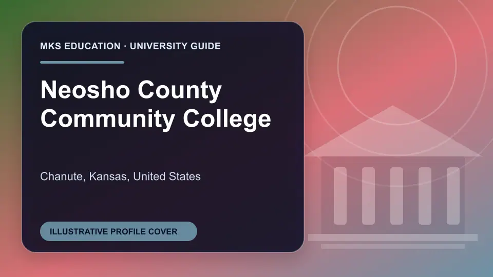 Illustrative MKS Education profile cover for Neosho County Community College in the USA