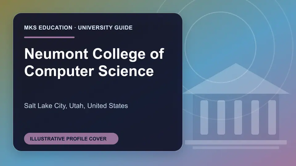 Illustrative MKS Education profile cover for Neumont College of Computer Science in the USA