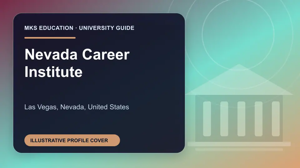 Illustrative MKS Education profile cover for Nevada Career Institute in the USA