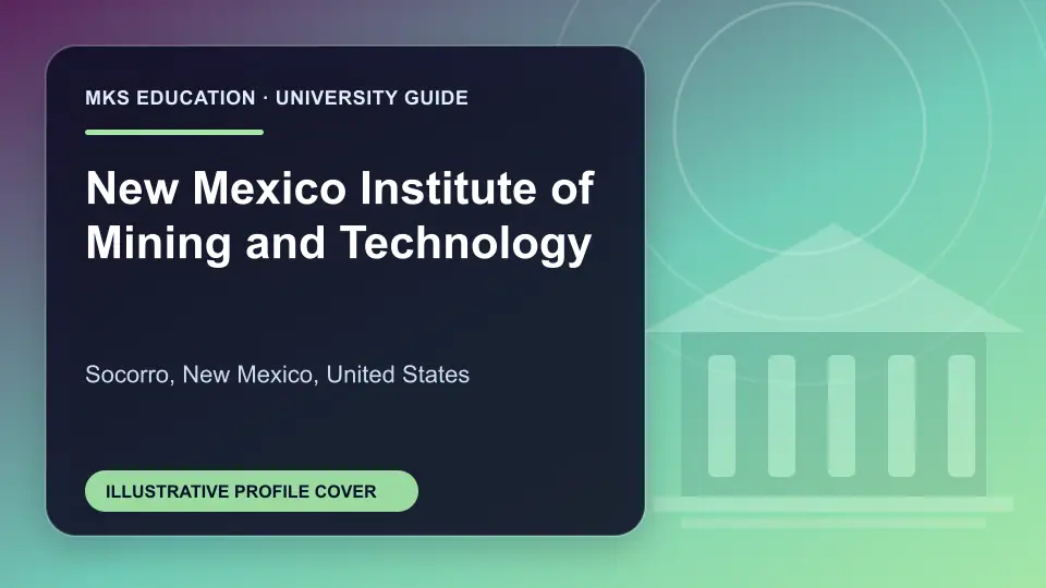 Illustrative MKS Education profile cover for New Mexico Institute of Mining and Technology in the USA