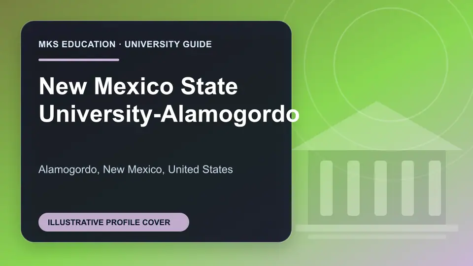 Illustrative MKS Education profile cover for New Mexico State University-Alamogordo in the USA