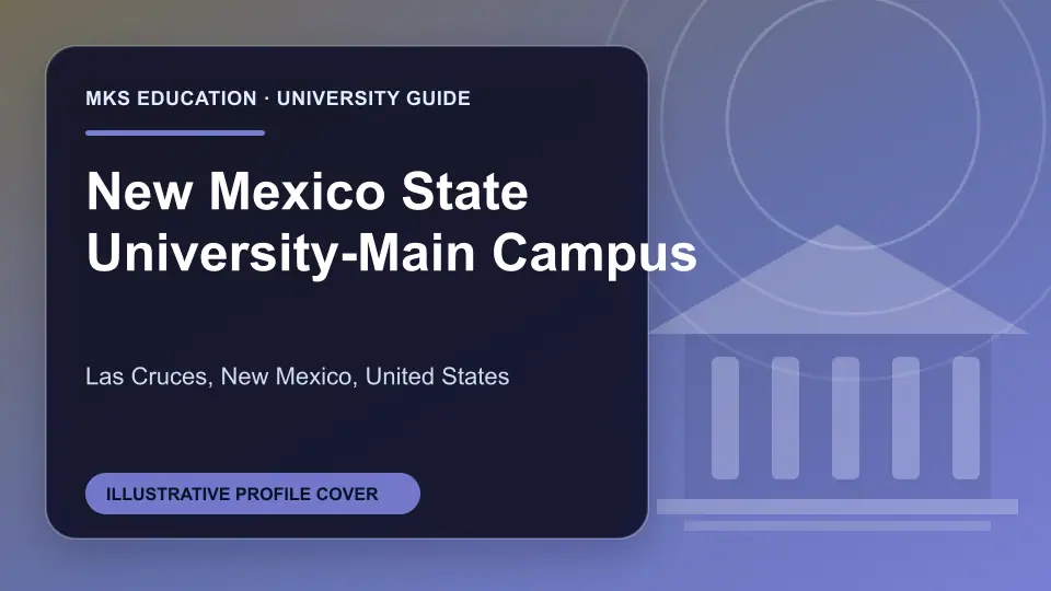 Illustrative MKS Education profile cover for New Mexico State University-Main Campus in the USA