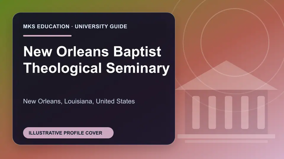 Illustrative MKS Education profile cover for New Orleans Baptist Theological Seminary in the USA
