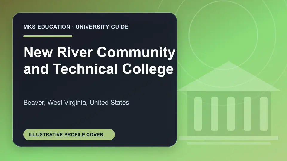 Illustrative MKS Education profile cover for New River Community and Technical College in the USA