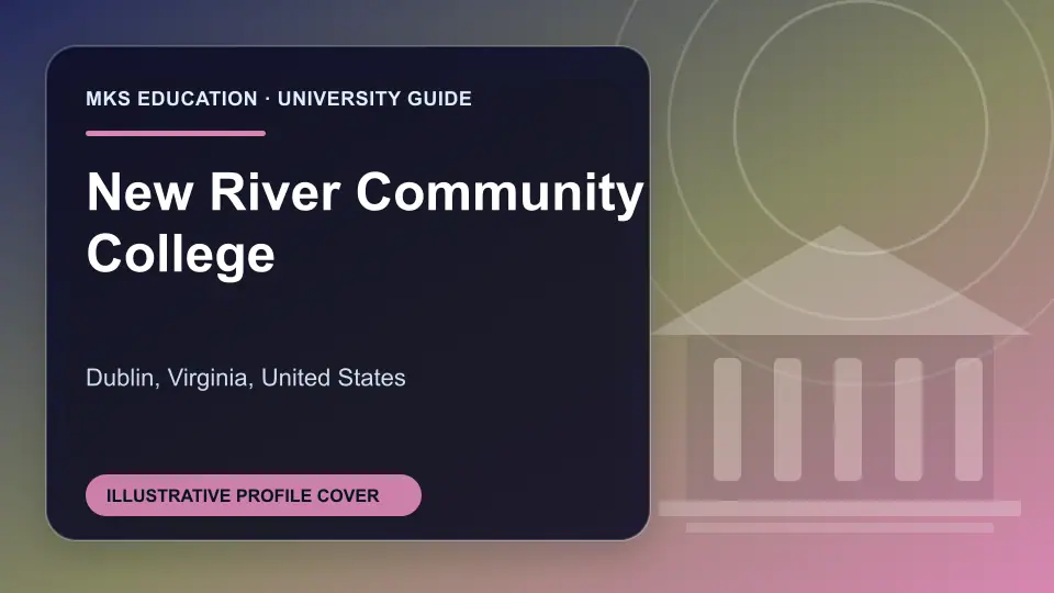 Illustrative MKS Education profile cover for New River Community College in the USA