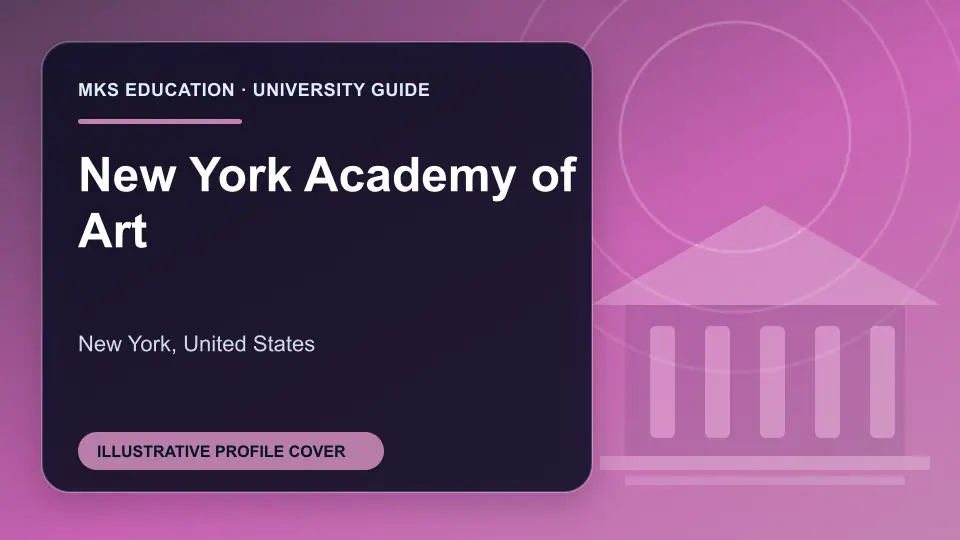 Illustrative MKS Education profile cover for New York Academy of Art in the USA