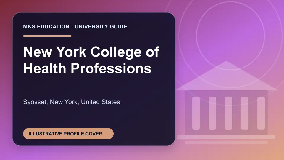 Illustrative MKS Education profile cover for New York College of Health Professions in the USA