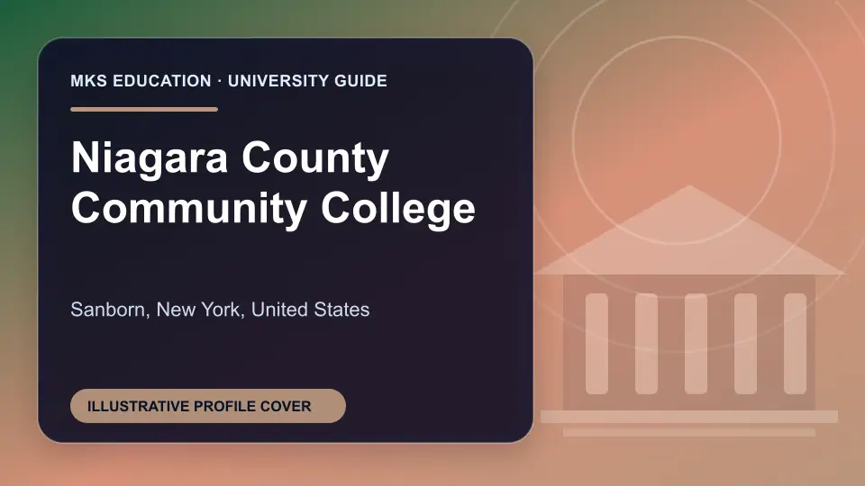Illustrative MKS Education profile cover for Niagara County Community College in the USA