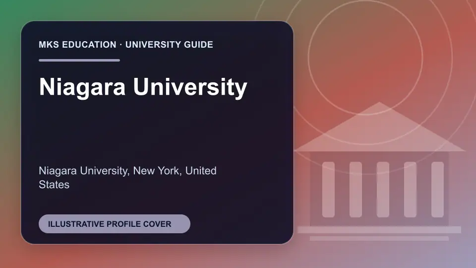 Illustrative MKS Education profile cover for Niagara University in the USA