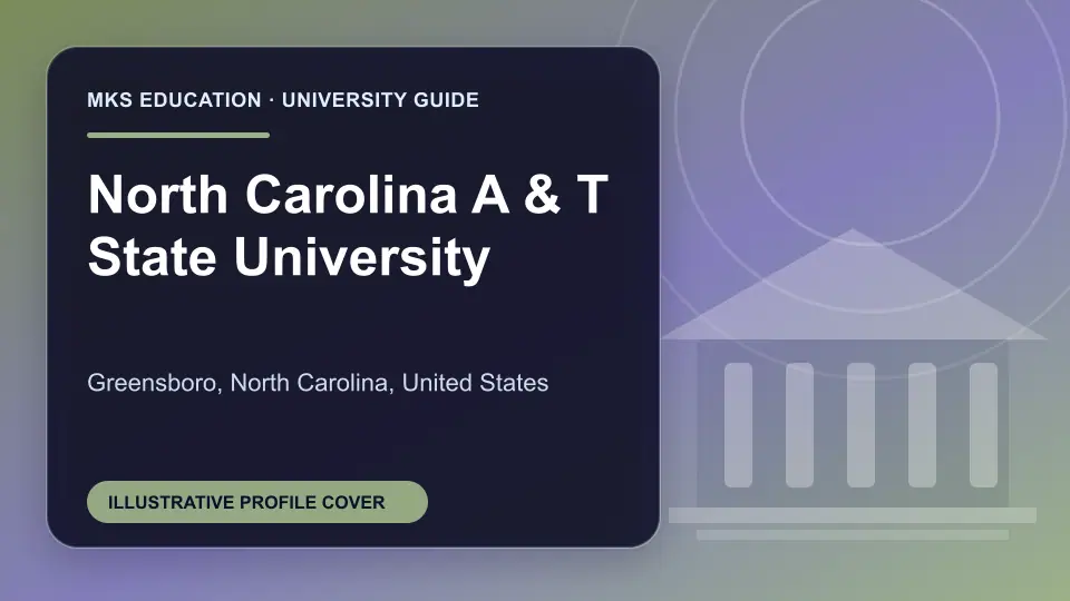 Illustrative MKS Education profile cover for North Carolina A & T State University in the USA