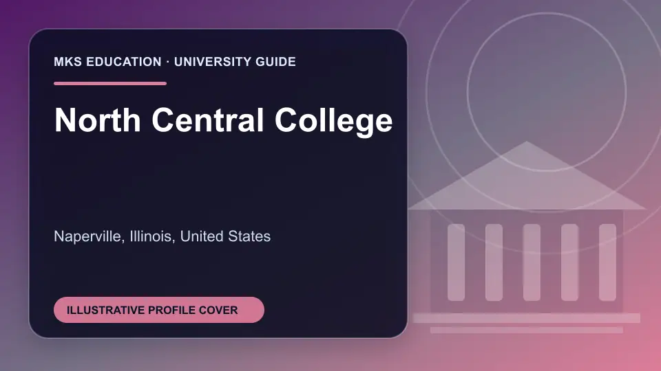 Illustrative MKS Education profile cover for North Central College in the USA