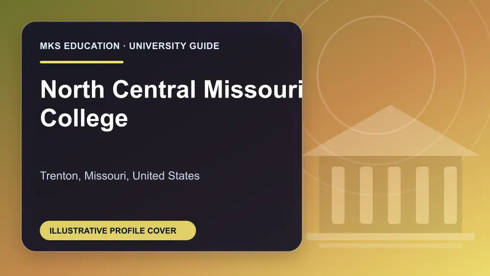Illustrative MKS Education profile cover for North Central Missouri College in the USA