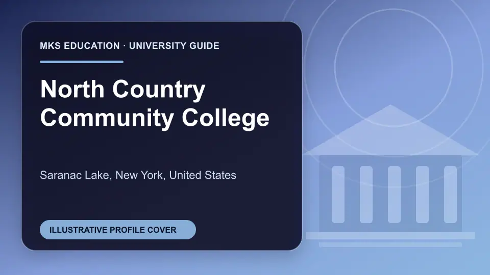 Illustrative MKS Education profile cover for North Country Community College in the USA