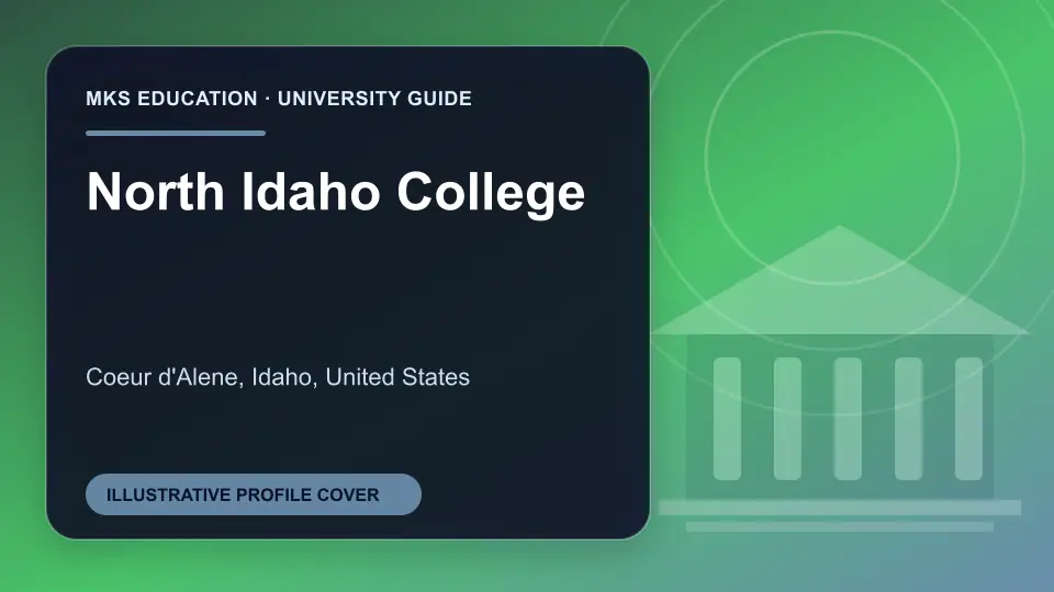 Illustrative MKS Education profile cover for North Idaho College in the USA