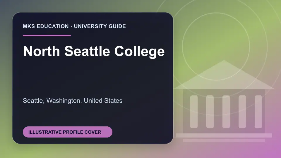 Illustrative MKS Education profile cover for North Seattle College in the USA
