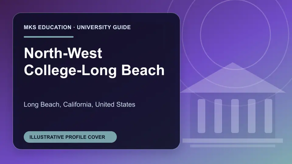 Illustrative MKS Education profile cover for North-West College-Long Beach in the USA