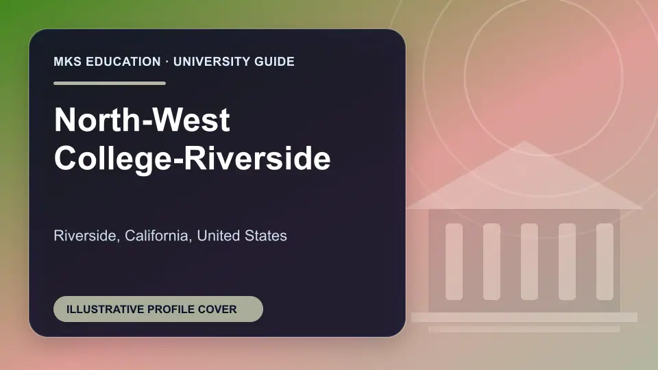 Illustrative MKS Education profile cover for North-West College-Riverside in the USA