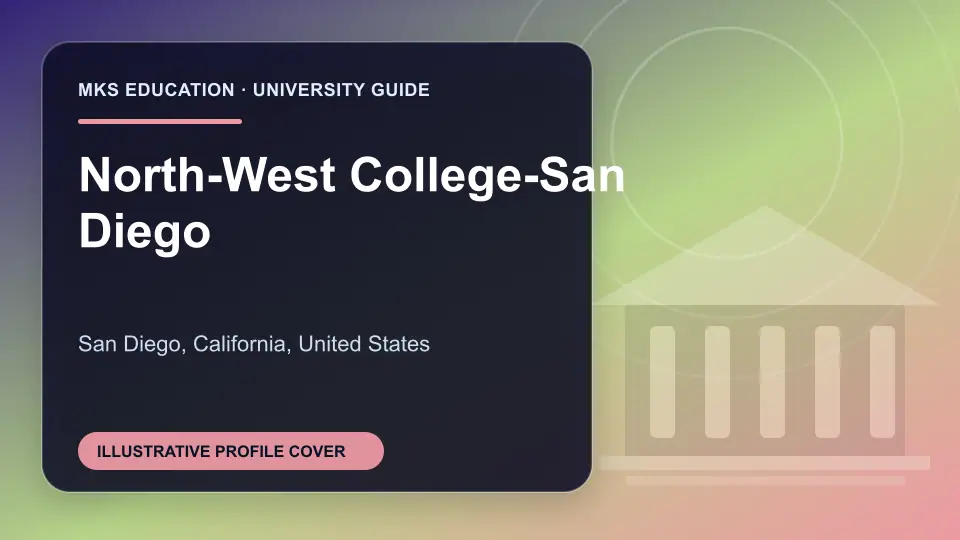 Illustrative MKS Education profile cover for North-West College-San Diego in the USA
