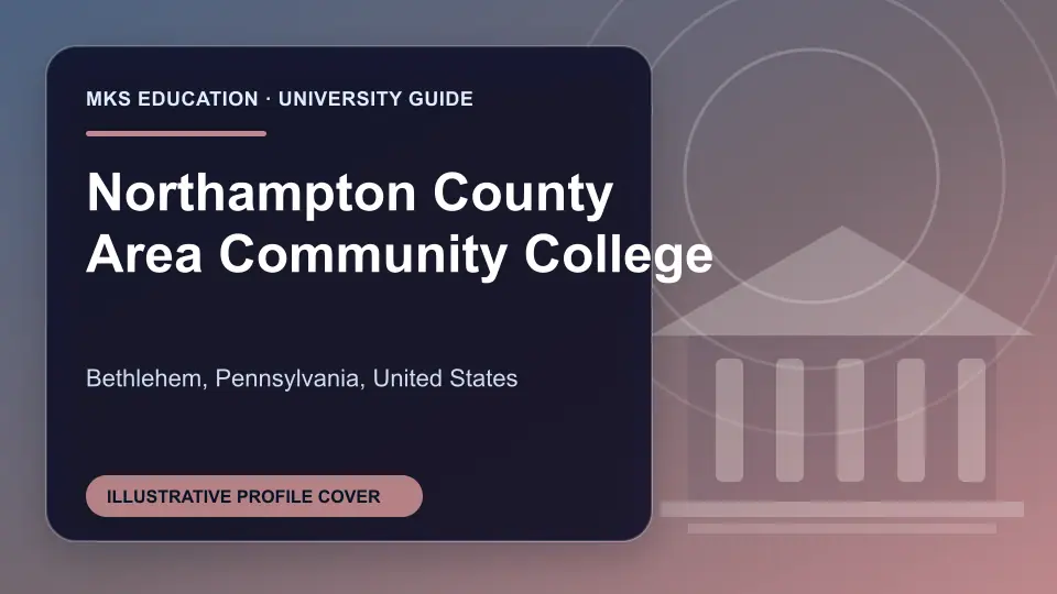 Illustrative MKS Education profile cover for Northampton County Area Community College in the USA